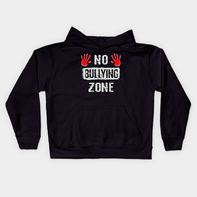 No Bullying Zone Kids Hoodie by Sal71